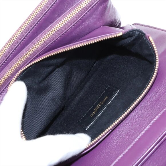 Saint Laurent Paris Sunset Leather Chain Shoulder Bag Red 442906 - Picture 10 of 11